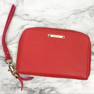 STELLA & DOT Wristlet/Wallet Red and Pink GUC